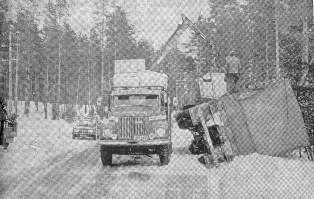 50 vuotta sitten: Rekka-auto ojassa - Ruovesi